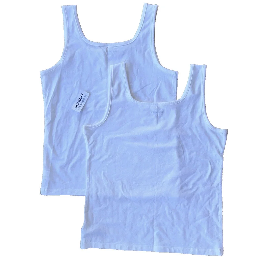 NEW Old Navy White Tank Tops Girls Size XXL (18) Lot of TWO Basic Layering - Picture 2 of 6